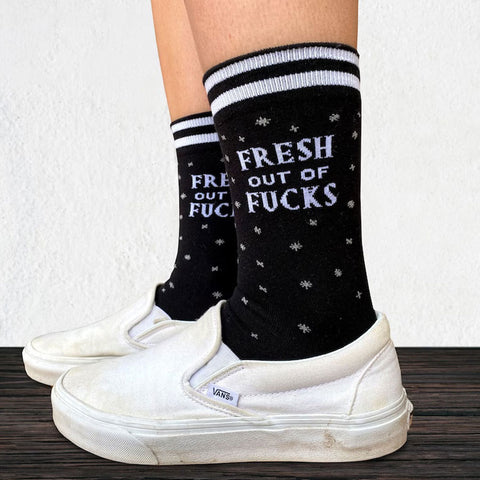 Women's Fresh Out Of Fucks Socks