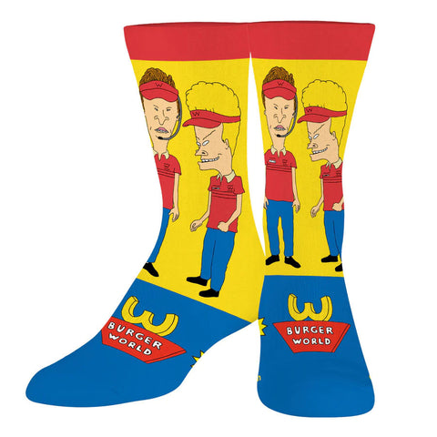 Unisex Beavis and Butt-Head Burger World Socks