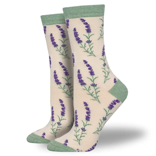 Women's Lovely Lavender Silky Soft Bamboo Socks