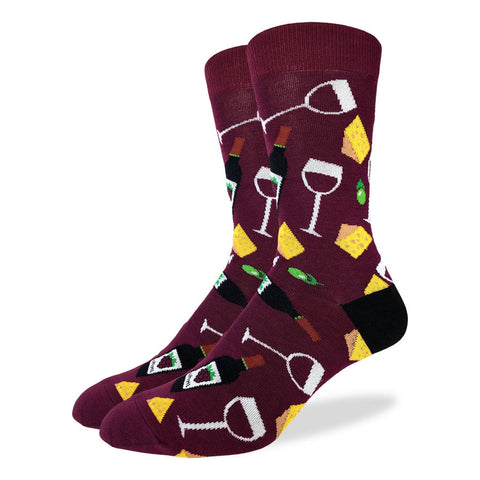 Unisex Wine and Cheese Socks