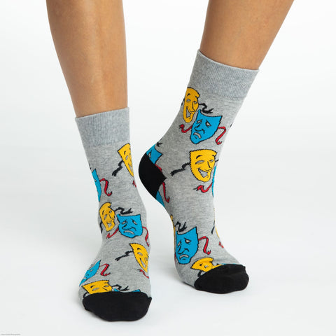 Unisex Drama Masks Socks