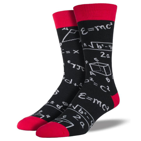Men's black maths socks