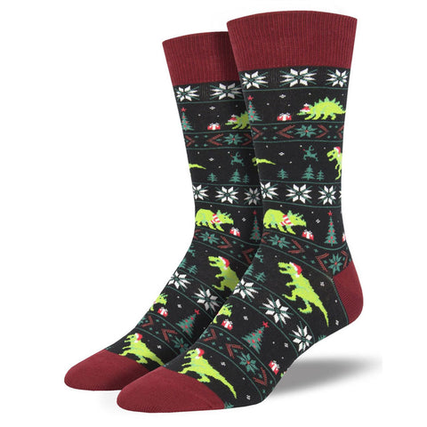 Men's Santasaurus Rex Socks