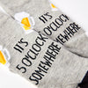 Unisex It's 5 O'clock Somewhere Beer Socks