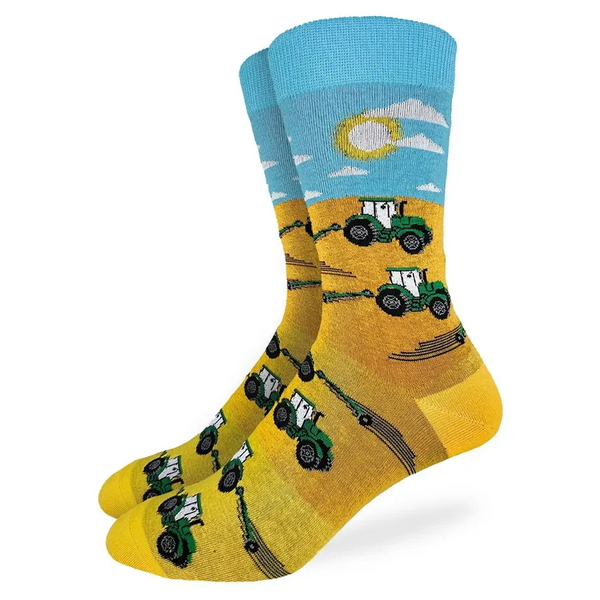 Unisex Tractor Plowing Fields Socks