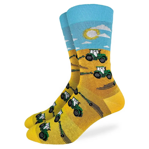 Unisex Tractor Plowing Fields Socks