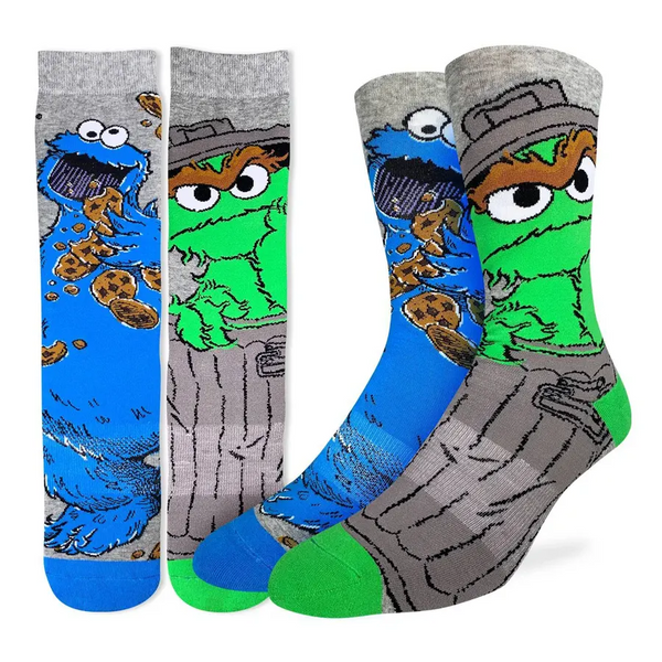 Unisex Oscar and Cookie Monster Socks