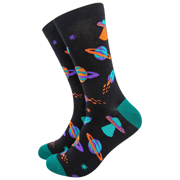 Unisex Retro Space Invasion UFO Socks