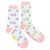 Women's Pink and Yellow Bicycle Socks