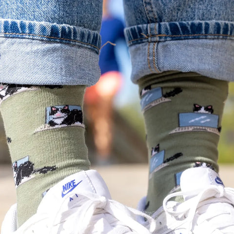 Women's Lap(top) Cat Socks