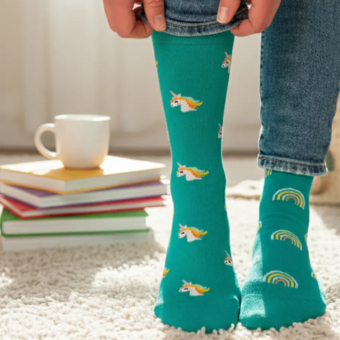 Women's Magical Unicorn and Rainbow Socks