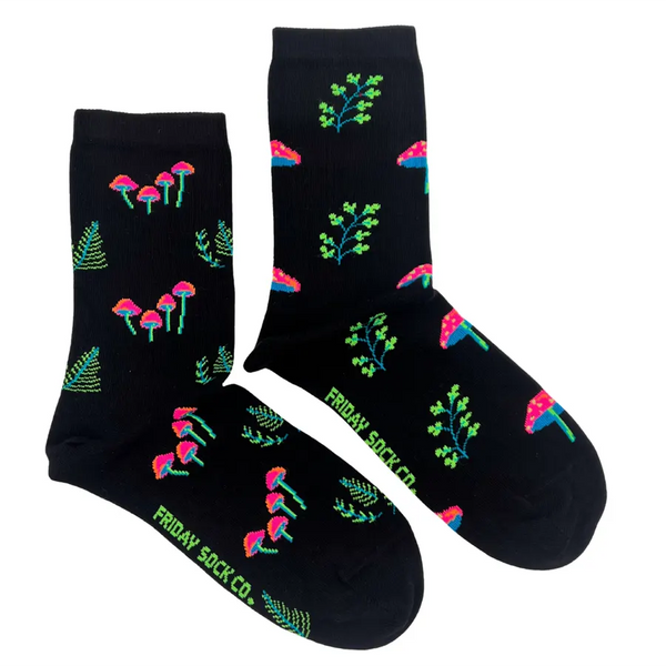 Women's Neon Mushroom Socks
