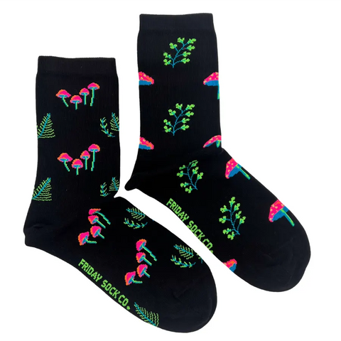 Women's Neon Mushroom Socks