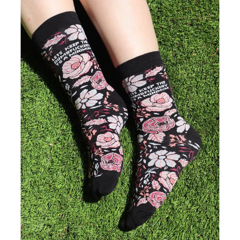 Women's Lets Keep The Dumbfuckery To A Minimum Socks