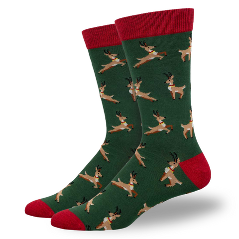 Men's Leaping Reindeer Socks