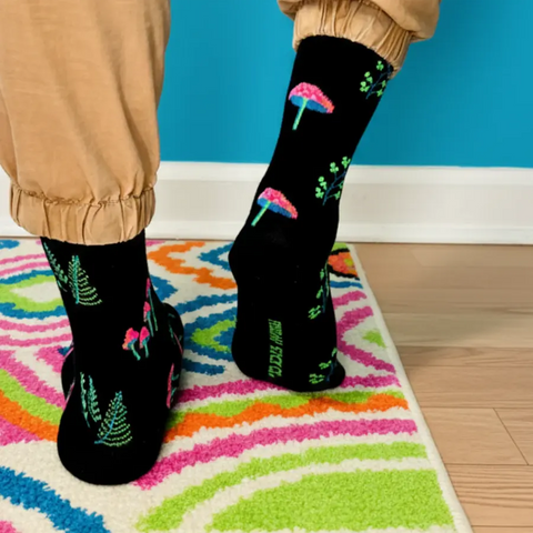 Men's Neon Mushroom Socks