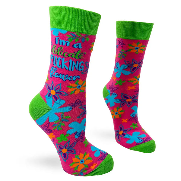 Women's I'm A Delicate Fucking Flower Socks