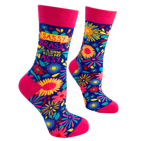 Women's Sassy Brassy and A Little Kiss My Assy Socks