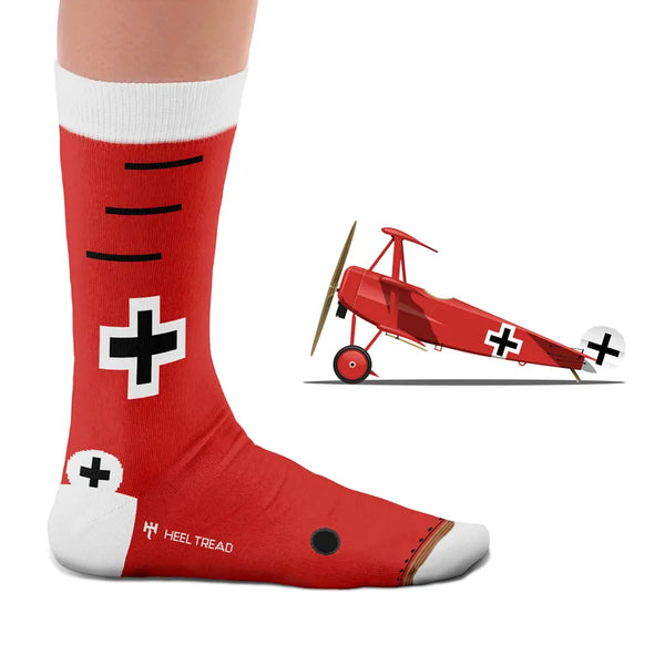 Buaron Socks Unisex Red Baron Socks | World War 1 Aircraft Socks - Sock Vault | Sock ...