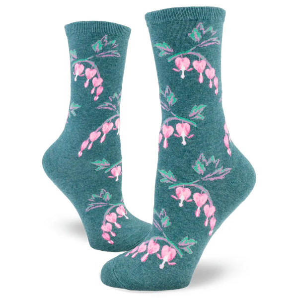 Women's Bleeding Heart Flower Socks