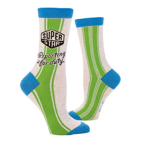 Women's Super Star Reporting For Duty Socks