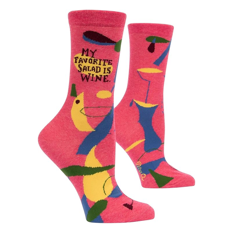 Women's My Favorite Salad Is Wine Socks
