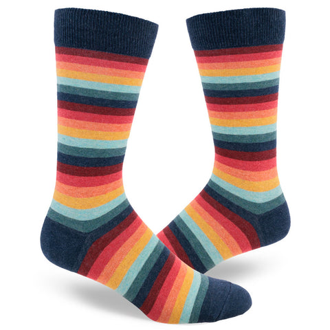Men's Retro 70's Stripe Socks