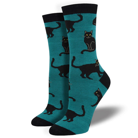 Women's Black Cat Socks (Silky Soft Range)