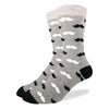 Unisex Black and White Moustache Socks