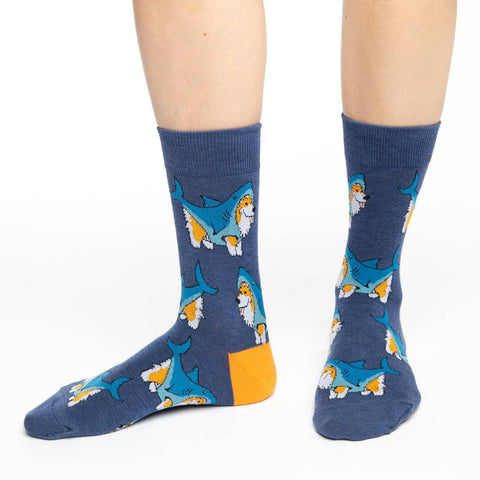 Unisex Corgi Sharks Socks