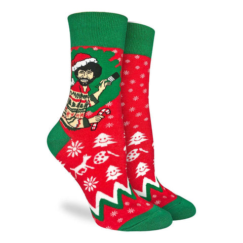 Unisex Bob Ross Christmas Socks