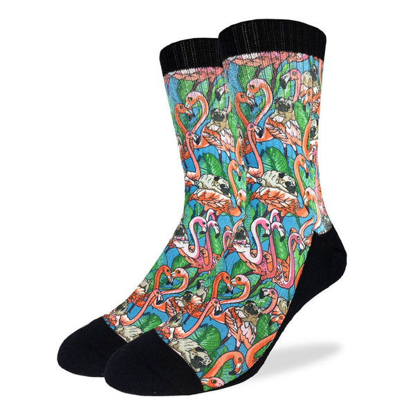 Unisex Pugs and Flamingos Socks