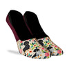 Unisex Floral Dachshunds No Show Socks