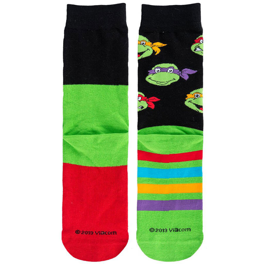 Lot 5 Paires Chaussettes Teenage Mutant Ninja Turtles Garçons - Graphiques Colorés TMNT