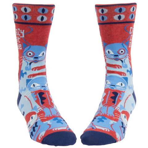 Men's Crazy Cat Dude Socks