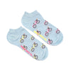 Women's Pink and Yellow Bicycle Ankle Socks