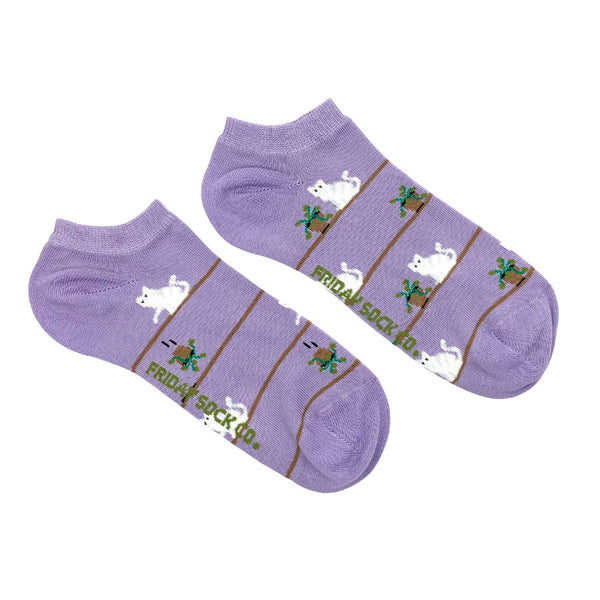 Women's Cat and Plant Ankle Socks