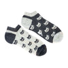 Women's Inverted Grey Cat Ankle Socks