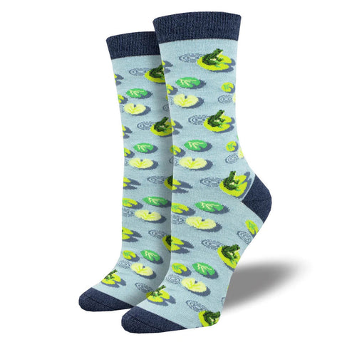 Women's Leaping Lily Pads Socks (Silky Soft Range)