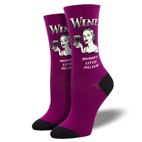 Women's Retro Spoof "Wine Not" Socks