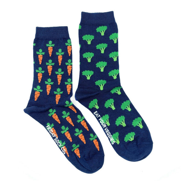 Women's Broccoli and Carrot Veggie Socks
